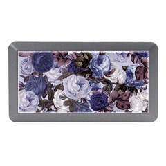 Rose Bushes Blue Memory Card Reader (mini) by snowwhitegirl