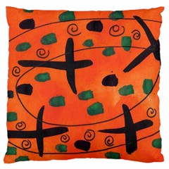 Egg Amongst Crosses Large Cushion Case (one Side) by snowwhitegirl
