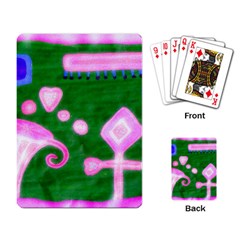 Hearts For The Pink Cross Playing Card by snowwhitegirl