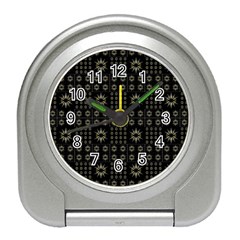 Dark Ethnic Stars Motif Pattern Travel Alarm Clocks by dflcprints