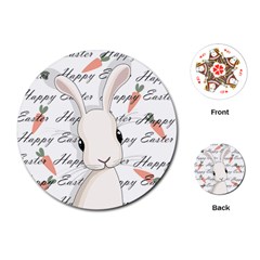 Easter Bunny  Playing Cards (round)  by Valentinaart