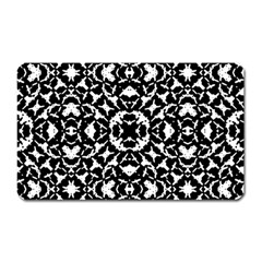 Black And White Geometric Pattern Magnet (rectangular) by dflcprints