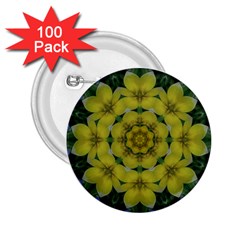 Fantasy Plumeria Decorative Real And Mandala 2 25  Buttons (100 Pack)  by pepitasart