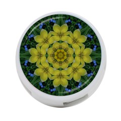 Fantasy Plumeria Decorative Real And Mandala 4-port Usb Hub (one Side) by pepitasart