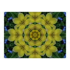 Fantasy Plumeria Decorative Real And Mandala Double Sided Flano Blanket (mini)  by pepitasart