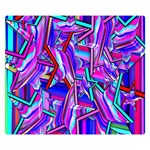 Stars Beveled 3d Abstract Stripes Double Sided Flano Blanket (Small)  50 x40  Blanket Back