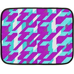 Fabric Textile Texture Purple Aqua Double Sided Fleece Blanket (mini)  by Nexatart