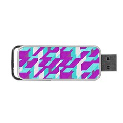 Fabric Textile Texture Purple Aqua Portable Usb Flash (one Side) by Nexatart