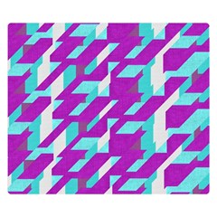 Fabric Textile Texture Purple Aqua Double Sided Flano Blanket (small)  by Nexatart