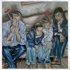 The Nobodies Canvas 12  X 12   by redmaidenart