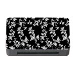 Dark Orquideas Floral Pattern Print Memory Card Reader with CF Front
