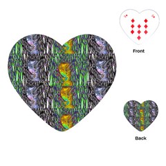 May Be A Woman In Manga Fire Playing Cards (heart)  by pepitasart