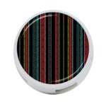 Multicolored Dark Stripes Pattern 4-Port USB Hub (Two Sides)  Back