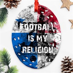 Football Is My Religion Oval Filigree Ornament (two Sides) by Valentinaart