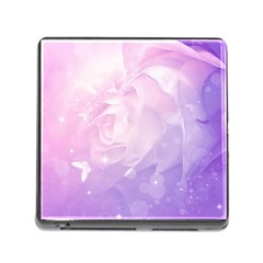 Beautiful Rose, Soft Violet Colors Memory Card Reader (square) by FantasyWorld7