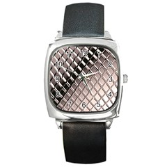 3d Abstract Pattern Square Metal Watch by Sapixe