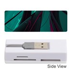 Abstract Green Purple Memory Card Reader (Stick)  Front