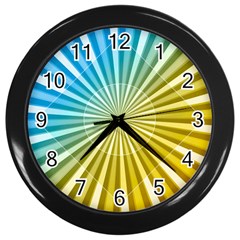 Abstract Art Art Radiation Wall Clocks (black) by Sapixe