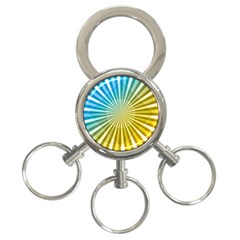 Abstract Art Art Radiation 3-ring Key Chains by Sapixe