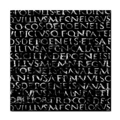 Antique Roman Typographic Pattern Face Towel by dflcprints