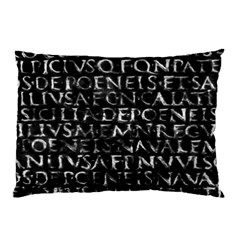 Antique Roman Typographic Pattern Pillow Case (two Sides) by dflcprints