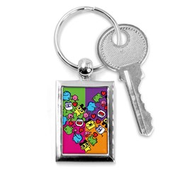 Cartoon Pattern Key Chains (rectangle)  by Sapixe