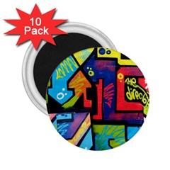 Urban Graffiti Movie Theme Productor Colorful Abstract Arrows 2 25  Magnets (10 Pack)  by genx
