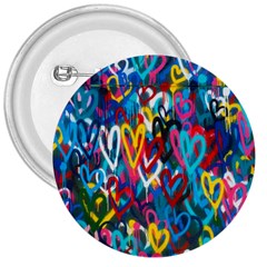 Graffiti Hearts Street Art Spray Paint Rad 3  Buttons by genx