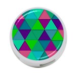 Background Geometric Triangle 4-Port USB Hub (Two Sides)  Back