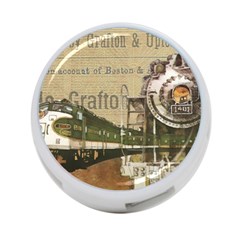 Train Vintage Tracks Travel Old 4-port Usb Hub (one Side) by Nexatart