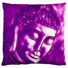 Purple Buddha Art Portrait Large Cushion Case (one Side) by yoursparklingshop