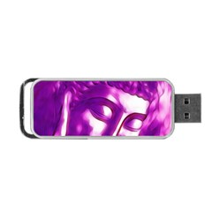 Purple Buddha Art Portrait Portable Usb Flash (two Sides) by yoursparklingshop