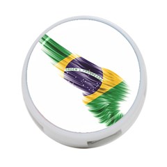 Flag Of Brazil 4-port Usb Hub (two Sides)  by Sapixe
