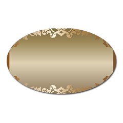 Floral Decoration Oval Magnet by Sapixe