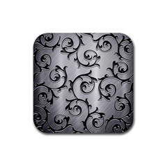 Floral Rubber Coaster (square)  by Sapixe