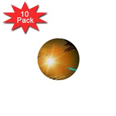 Future City 1  Mini Buttons (10 Pack)  by Sapixe
