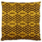Golden Pattern Fabric Standard Flano Cushion Case (One Side) Front