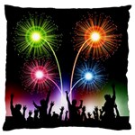 Happy New Year 2017 Celebration Animated 3d Standard Flano Cushion Case (One Side) Front