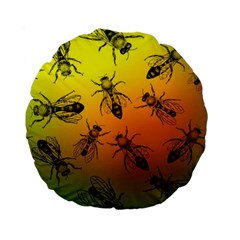 Insect Pattern Standard 15  Premium Round Cushions by Sapixe