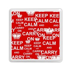 Keep Calm And Carry On Memory Card Reader (square)  by Sapixe