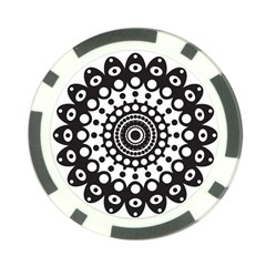 Mandala Geometric Symbol Pattern Poker Chip Card Guard by Sapixe
