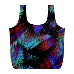 Native Blanket Abstract Digital Art Full Print Recycle Bags (l)  by Sapixe