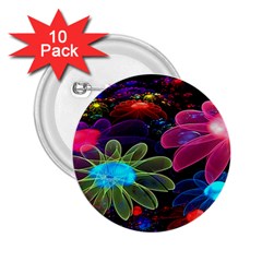 Nice 3d Flower 2 25  Buttons (10 Pack)  by Sapixe