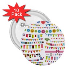 Owl Pattern 2 25  Buttons (10 Pack)  by Sapixe