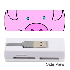 Pink Pig Christmas Xmas Stuffed Animal Memory Card Reader (stick)  by Sapixe