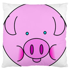 Pink Pig Christmas Xmas Stuffed Animal Standard Flano Cushion Case (two Sides) by Sapixe