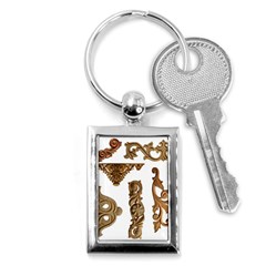 Pattern Motif Decor Key Chains (rectangle)  by Sapixe