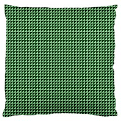 Green Triangulate Large Flano Cushion Case (two Sides) by jumpercat