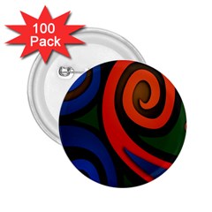 Simple Batik Patterns 2 25  Buttons (100 Pack)  by Sapixe