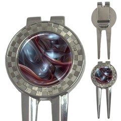 Shells Around Tubes Abstract 3-in-1 Golf Divots by Sapixe